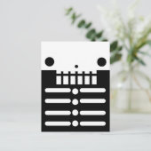 Halloween Skeleton Briefkaart (Staand voorkant)