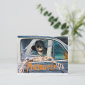 Halloween Skeleton Briefkaart (Staand voorkant)