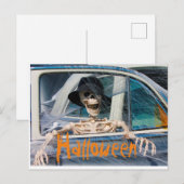 Halloween Skeleton Briefkaart (Voorkant / Achterkant)