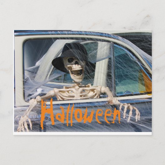 Halloween Skeleton Briefkaart (Voorkant)