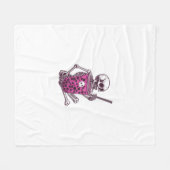 Halloween Skeleton Bubble Tea Fleece Deken (Voorkant (Horizontaal))