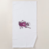 Halloween Skeleton Bubble Tea Strandlaken (Voorkant)