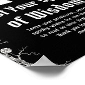 Halloween Skeleton Cast Your Spells of Wisdom Sign Poster (Hoek)