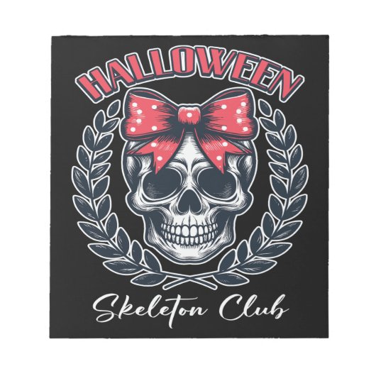 Halloween Skeleton Club Notitieblok (Voorkant)