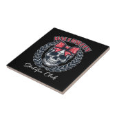 Halloween Skeleton Club Tegeltje (Zijkant)