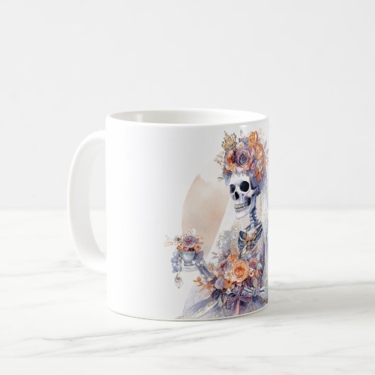 Halloween Skeleton Coffee Mok (Voorkant links)