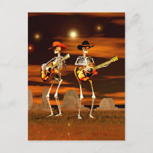 Halloween Skeleton Concert Briefkaart