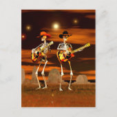 Halloween Skeleton Concert Briefkaart (Voorkant)