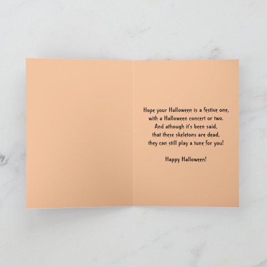 Halloween Skeleton Concert Kaart (Binnen)