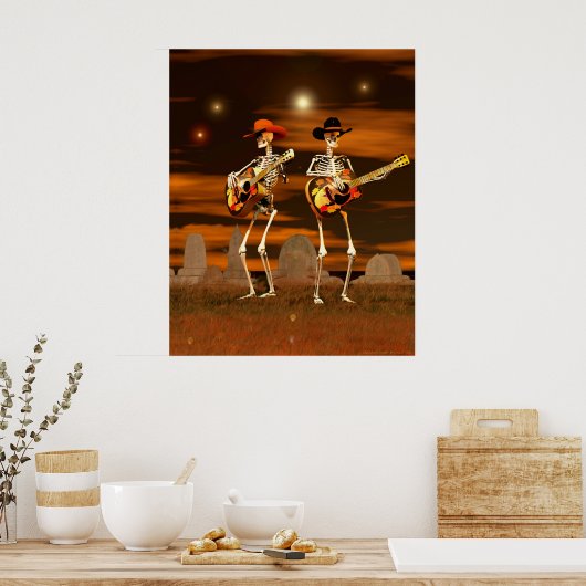 Halloween Skeleton Concert Poster (Keuken)
