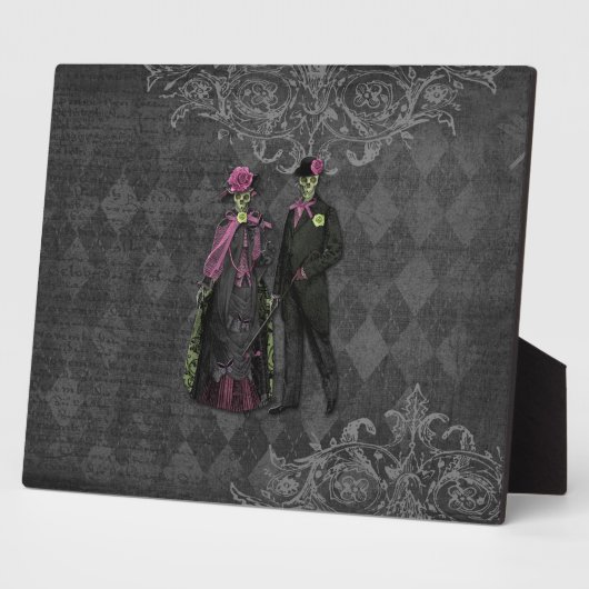 Halloween Skeleton Couple Fotoplaat (Zijkant)