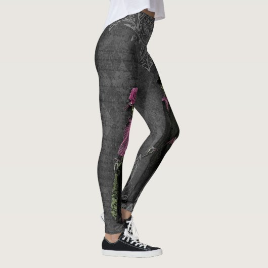 Halloween Skeleton Couple Leggings (Rechts)