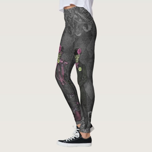 Halloween Skeleton Couple Leggings (Links)