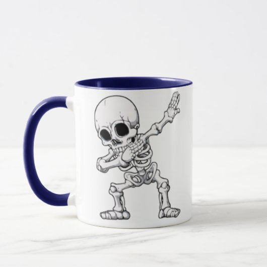 Halloween Skeleton Dabbing Mok (Links)
