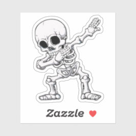 Halloween Skeleton Dabbing Sticker
