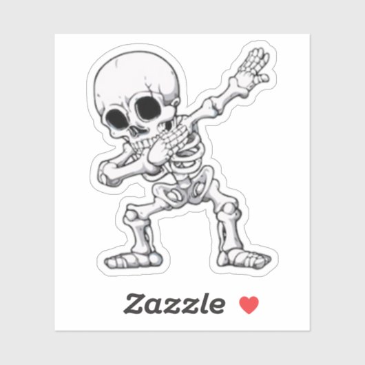 Halloween Skeleton Dabbing Sticker (Vel)