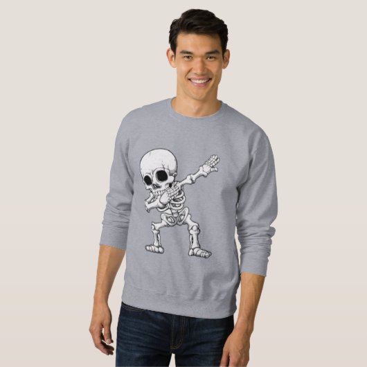 Halloween Skeleton Dabbing T-shirt (Voorkant volledig)