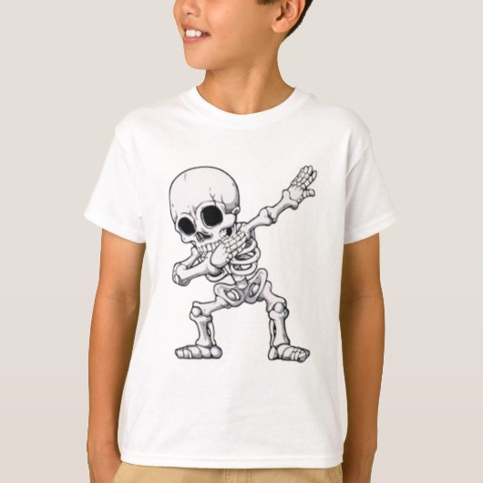 Halloween Skeleton Dabbing T-shirt (Voorkant)