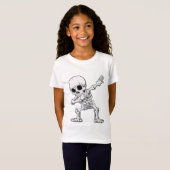 Halloween Skeleton Dabbing T-shirt (Voorkant volledig)