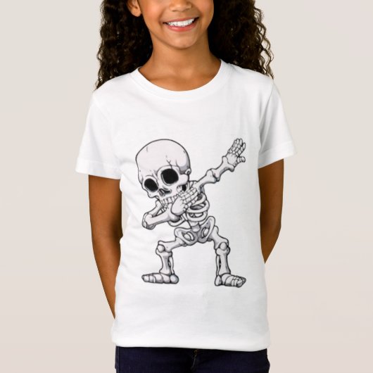 Halloween Skeleton Dabbing T-shirt (Voorkant)