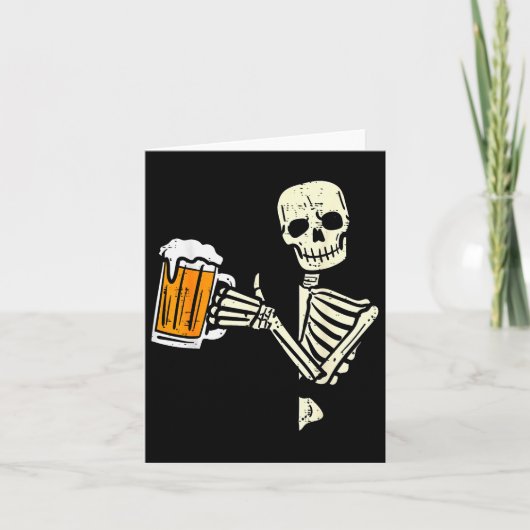 Halloween Skeleton Dad Funny Lazy Skull Costume Pa Kaart (Voorkant)