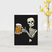 Halloween Skeleton Dad Funny Lazy Skull Costume Pa Kaart (Gele Bloem)