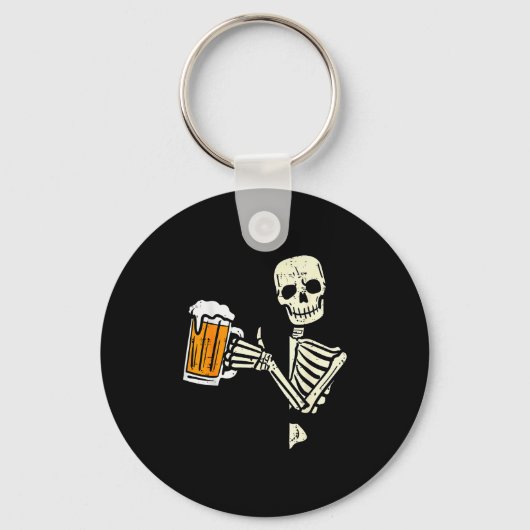 Halloween Skeleton Dad Funny Lazy Skull Costume Pa Sleutelhanger (Voorkant)