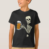 Halloween Skeleton Dad Funny Lazy Skull Costume Pa T-shirt (Voorkant)