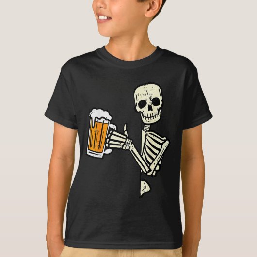Halloween Skeleton Dad Funny Lazy Skull Costume Pa T-shirt (Voorkant)