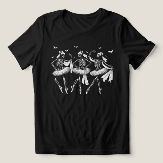 Halloween Skeleton Dancers Tri-Blend Shirt (Design voorkant)