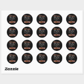 Halloween Skeleton Dancing Nurse Night Squad Shift Ronde Sticker (Vel)