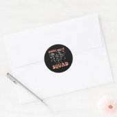 Halloween Skeleton Dancing Nurse Night Squad Shift Ronde Sticker (Envelop)