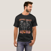 Halloween Skeleton Dancing Nurse Night Squad Shift T-shirt (Voorkant volledig)