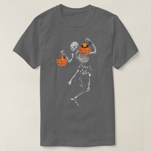 Halloween Skeleton Dansende Snoep Pumpkin JackoLan T-shirt (Design voorkant)