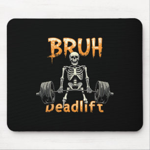 Halloween Skeleton Deadlift Funny Fitness Weightli Muismat