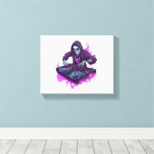 Halloween Skeleton DJ Canvas Afdruk (Insitu (Houten vloer))