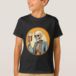 Halloween Skeleton Drink bier T-shirt