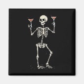 Halloween Skeleton Drink Manhattan Tail Magneet (Voorkant)