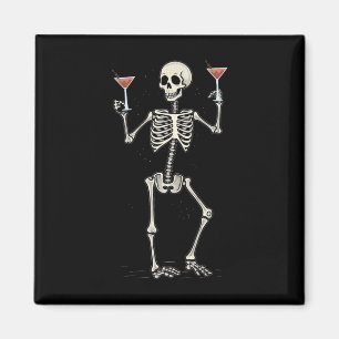 Halloween Skeleton Drink Manhattan Tail Magneet