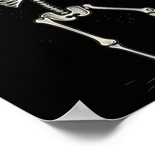 Halloween Skeleton Drink Manhattan Tail Poster (Hoek)