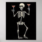 Halloween Skeleton Drink Manhattan Tail Poster (Voorkant)
