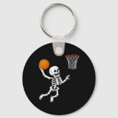Halloween Skeleton Dunking Basketball Boys Girls K Sleutelhanger (Achterkant)