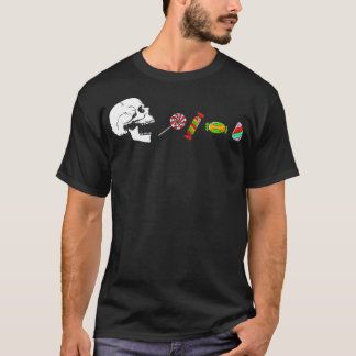 Halloween Skeleton Eats Snoep, Funny Halloween Sup T-shirt