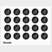 Halloween Skeleton Flare Day Fibromyalgie Endomete Ronde Sticker (Vel)