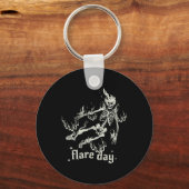 Halloween Skeleton Flare Day Fibromyalgie Endomete Sleutelhanger (Voorkant)
