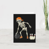 Halloween Skeleton Funny Bowling Lovers For Teens  Kaart (Voorkant)