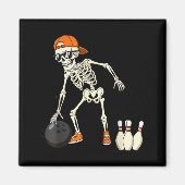 Halloween Skeleton Funny Bowling Lovers For Teens Magneet (Voorkant)