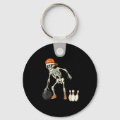 Halloween Skeleton Funny Bowling Lovers For Teens  Sleutelhanger (Voorkant)