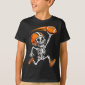 Halloween Skeleton Funny Football Shirt For Teens (Voorkant)