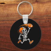 Halloween Skeleton Funny Football Shirt For Teens  Sleutelhanger (Voorkant)